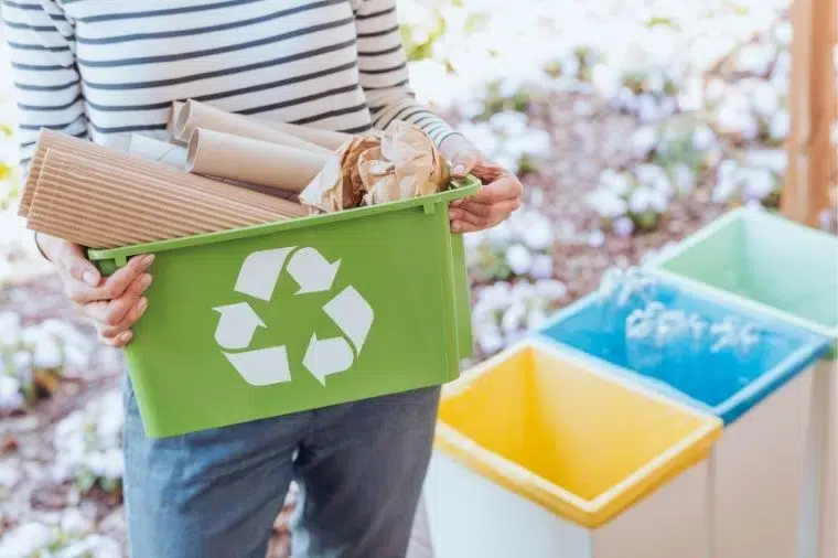 pesona reciclando cartones