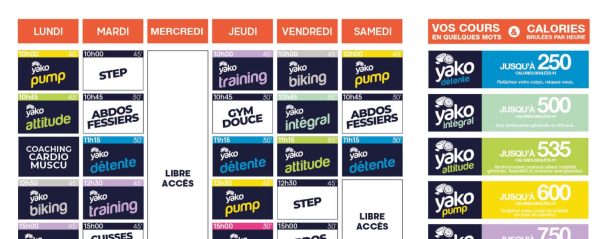 805 planning salle de sport nice