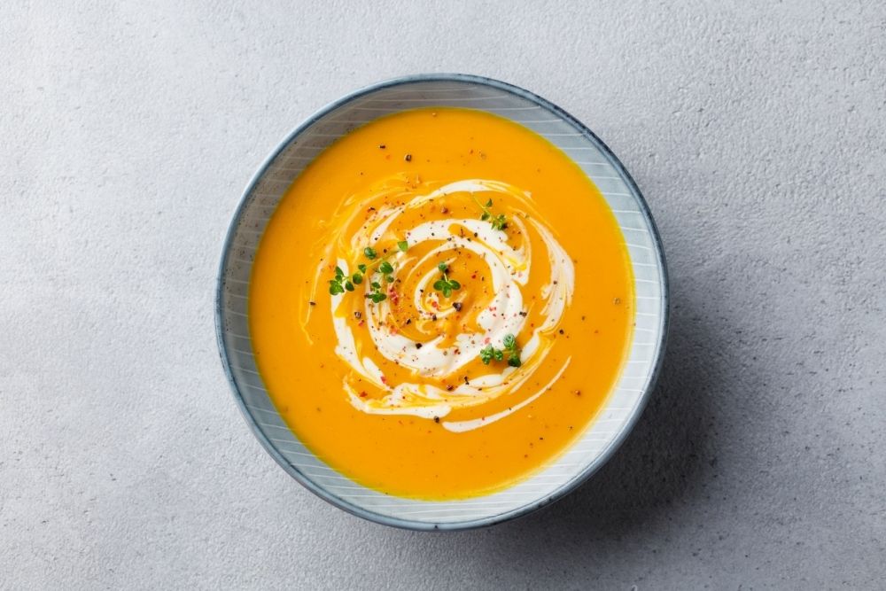 crema de calabaza y zanahoria