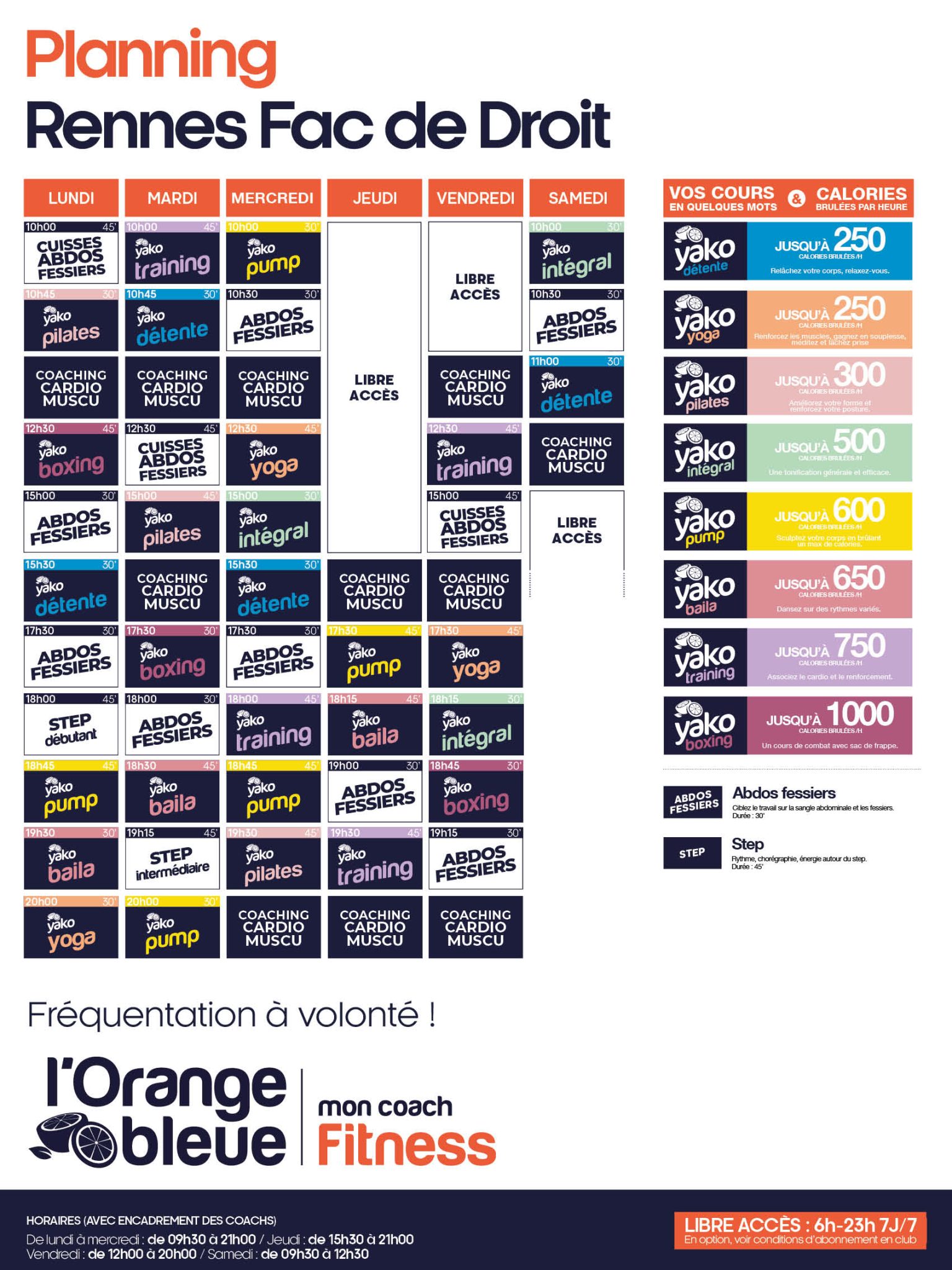 406 planning salle de sport rennes fac de droit