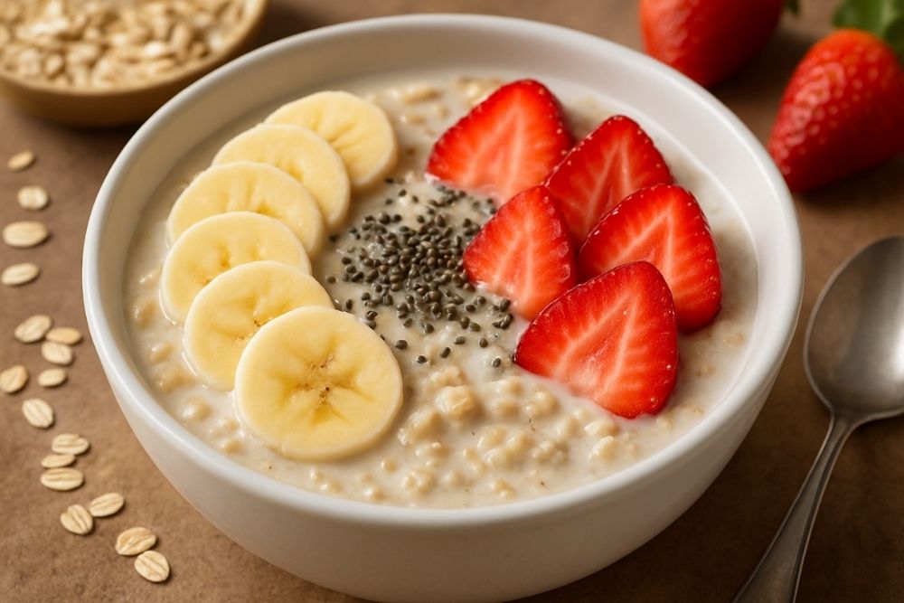 avena primaveral con bebida vegetal (vegana)