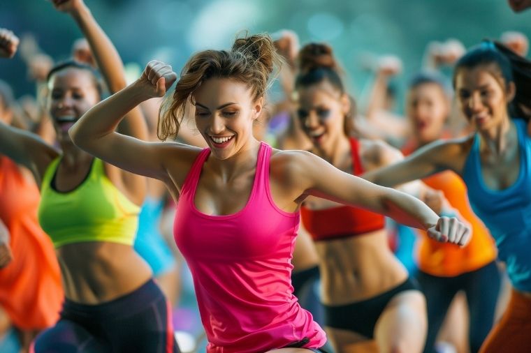 groupe de femmes dansant