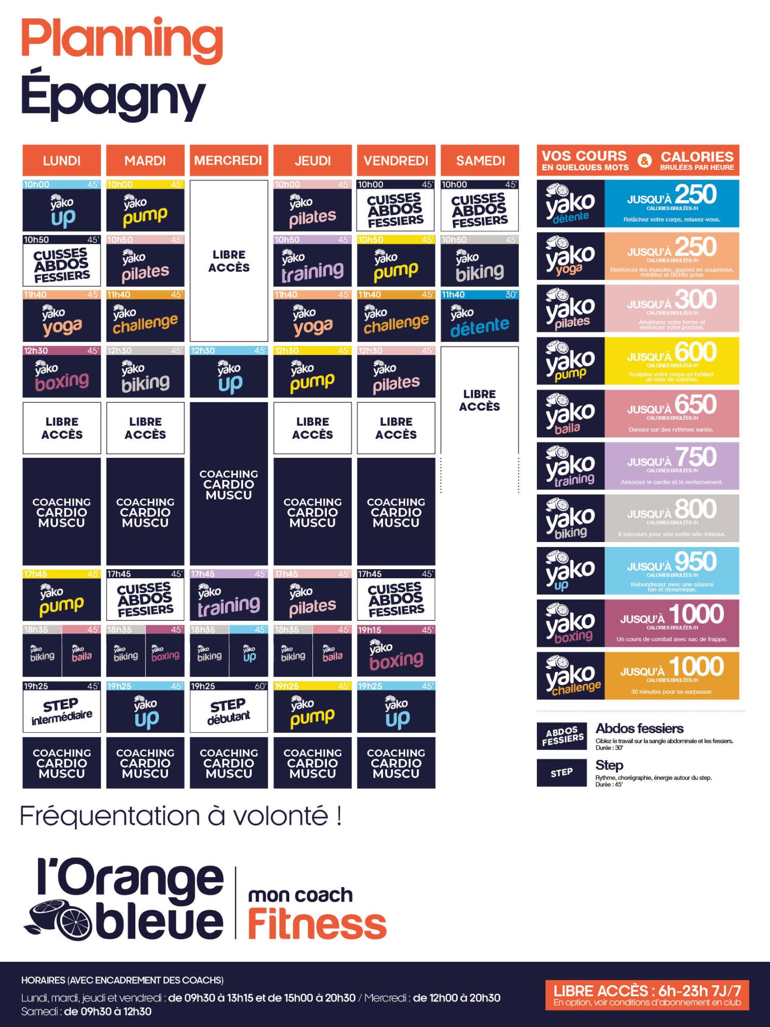 101 planning salle de sport epagny