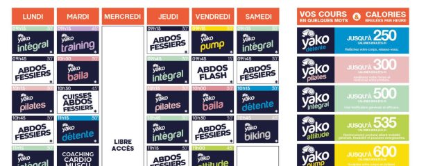 127 planning salle de sport la baule escoublac