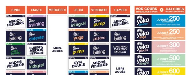 131 planning salle de sport la fleche