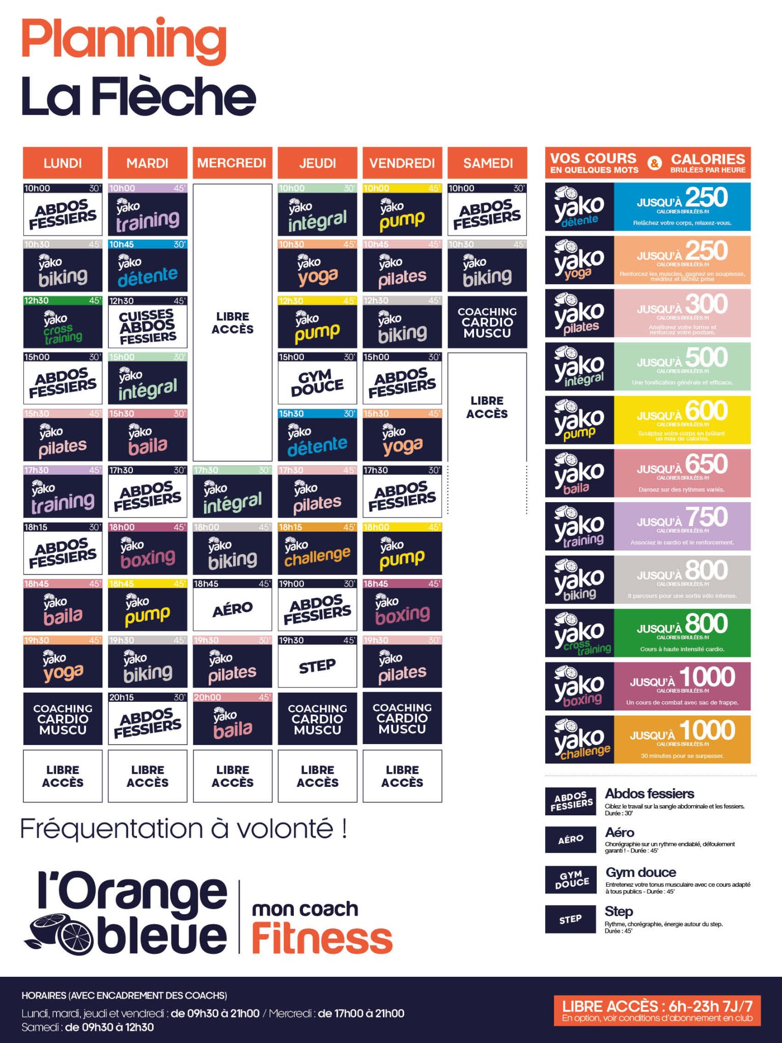 131 planning salle de sport la fleche