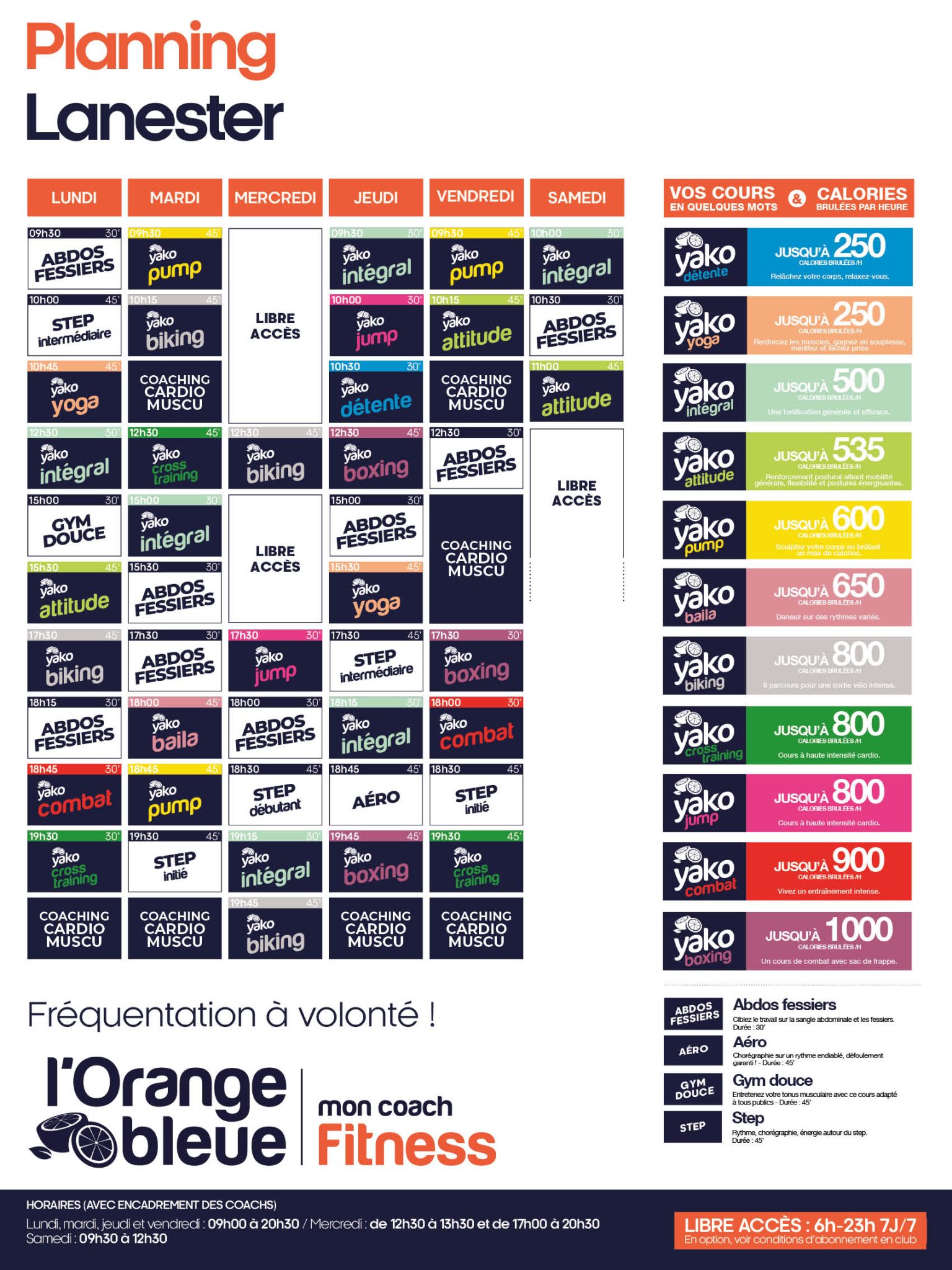 138 planning salle de sport lanester