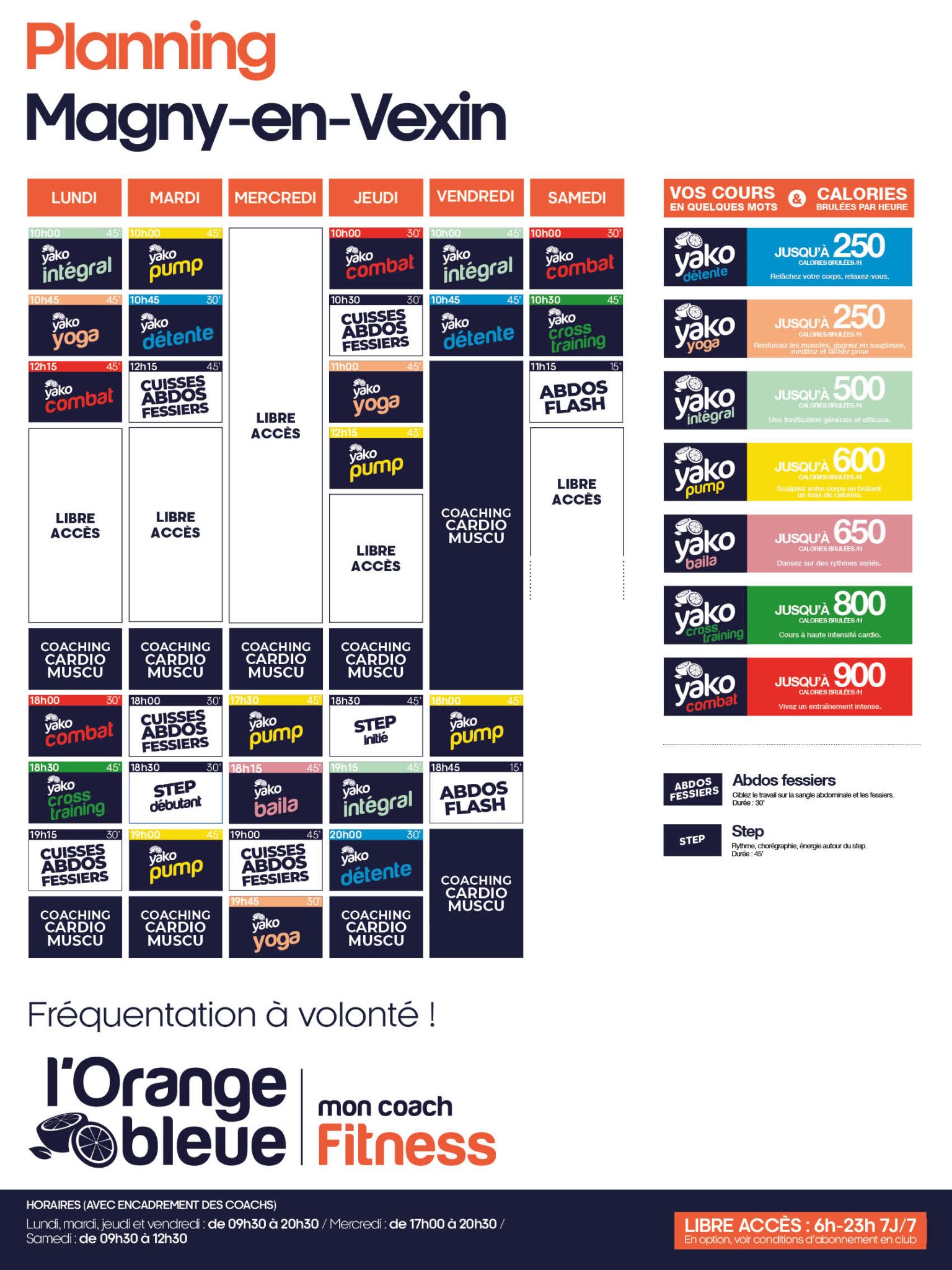 161 planning salle de sport magny