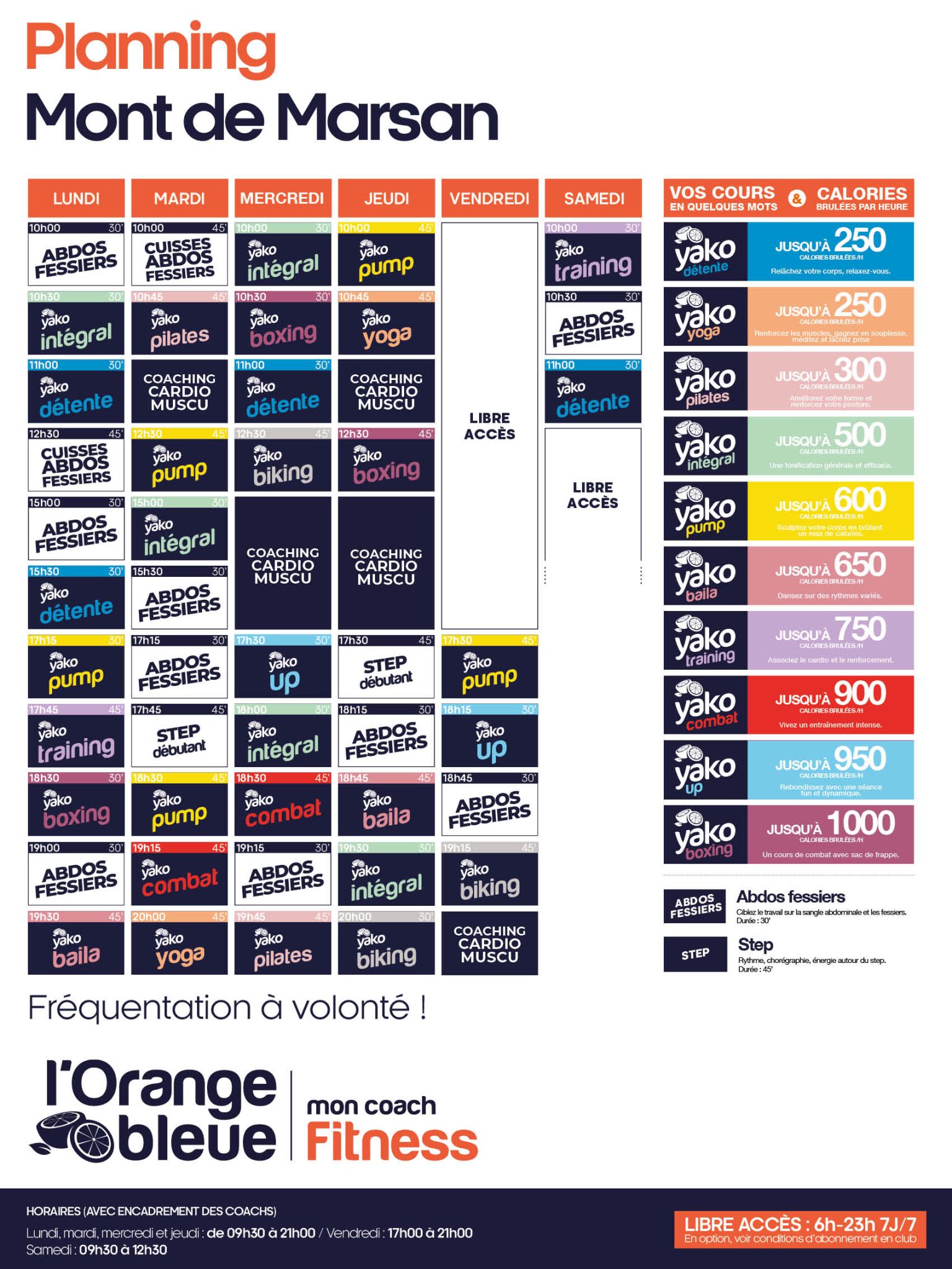 178 planning salle de sport mont de marsan