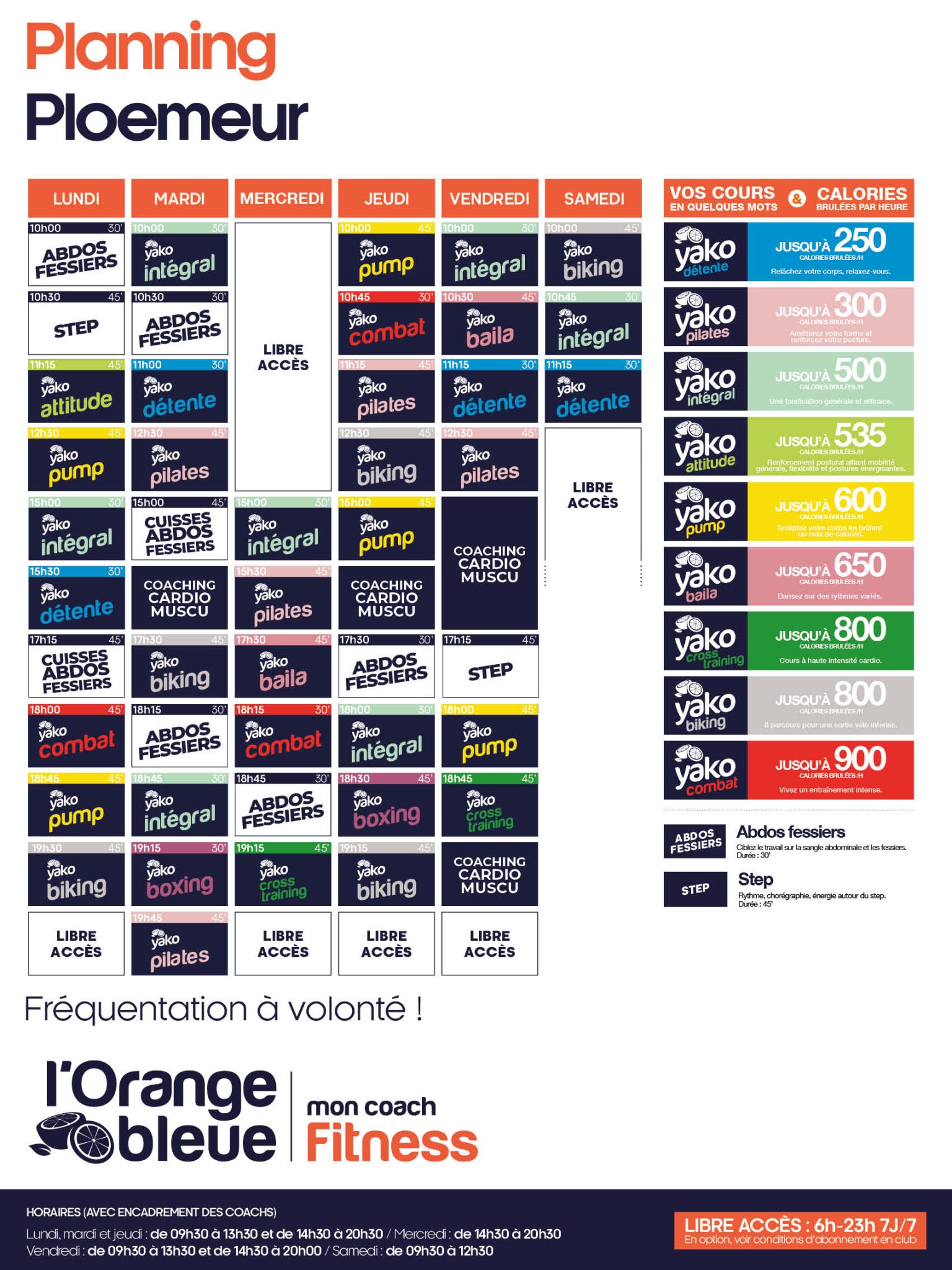 206 planning salle de sport ploemeur