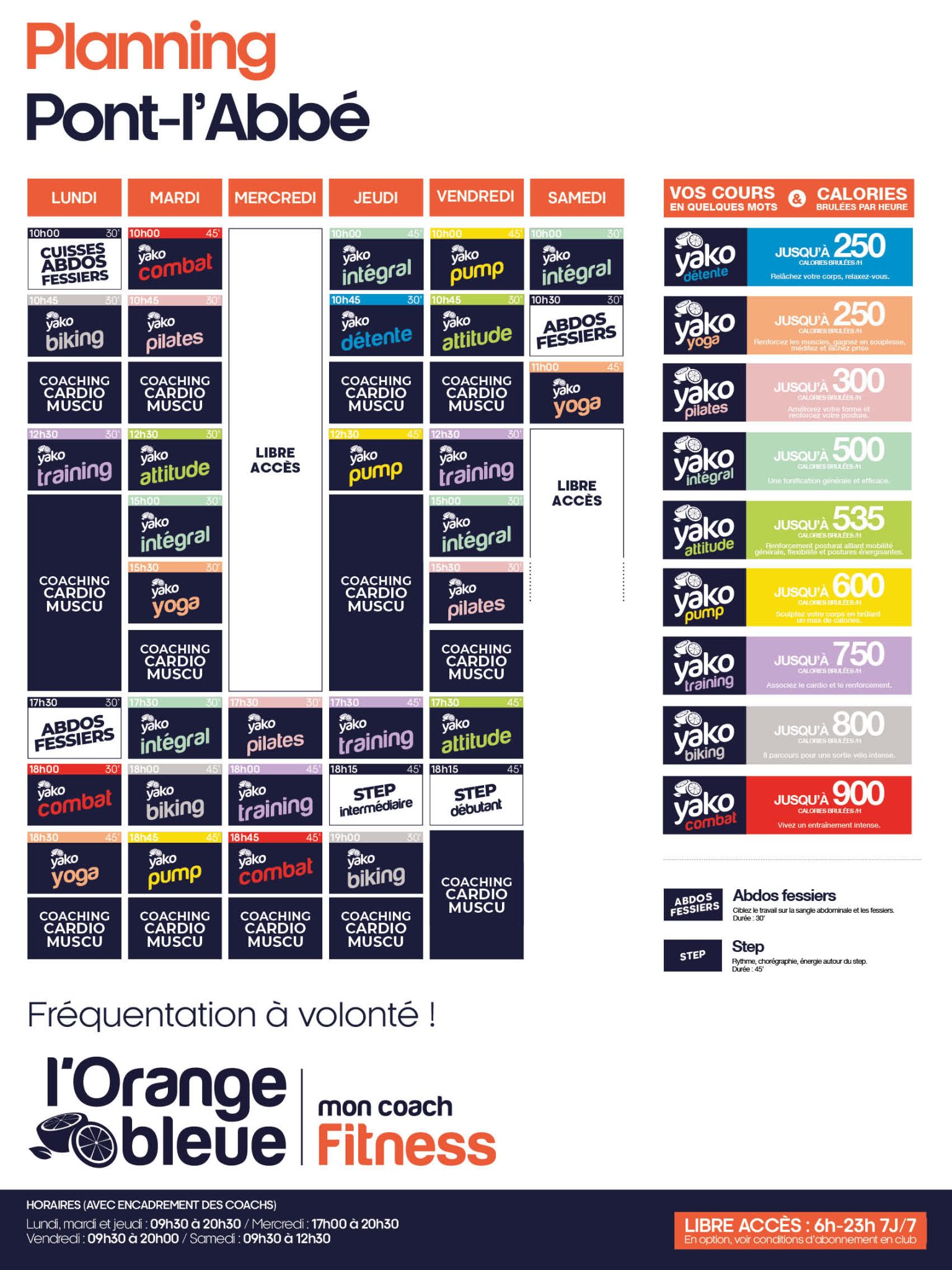 208 planning salle de sport pont labbe