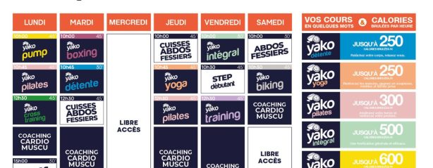 21 planning salle de sport auray