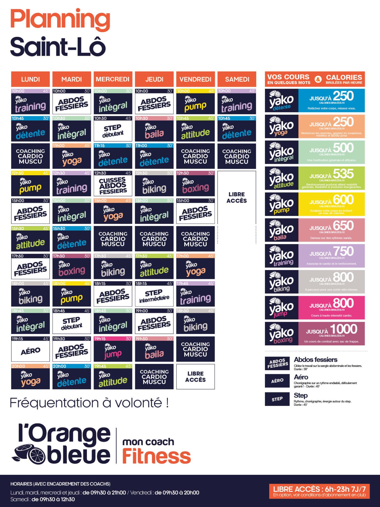 245 planning salle de sport saint lo