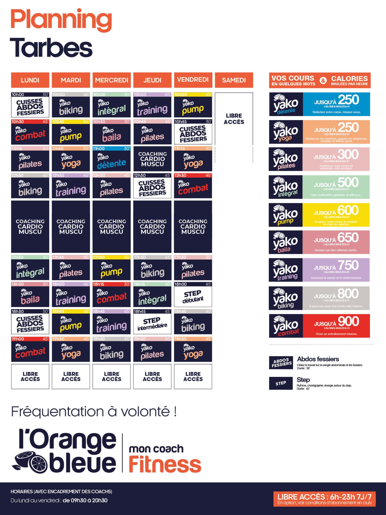 269 planning salle de sport tarbes