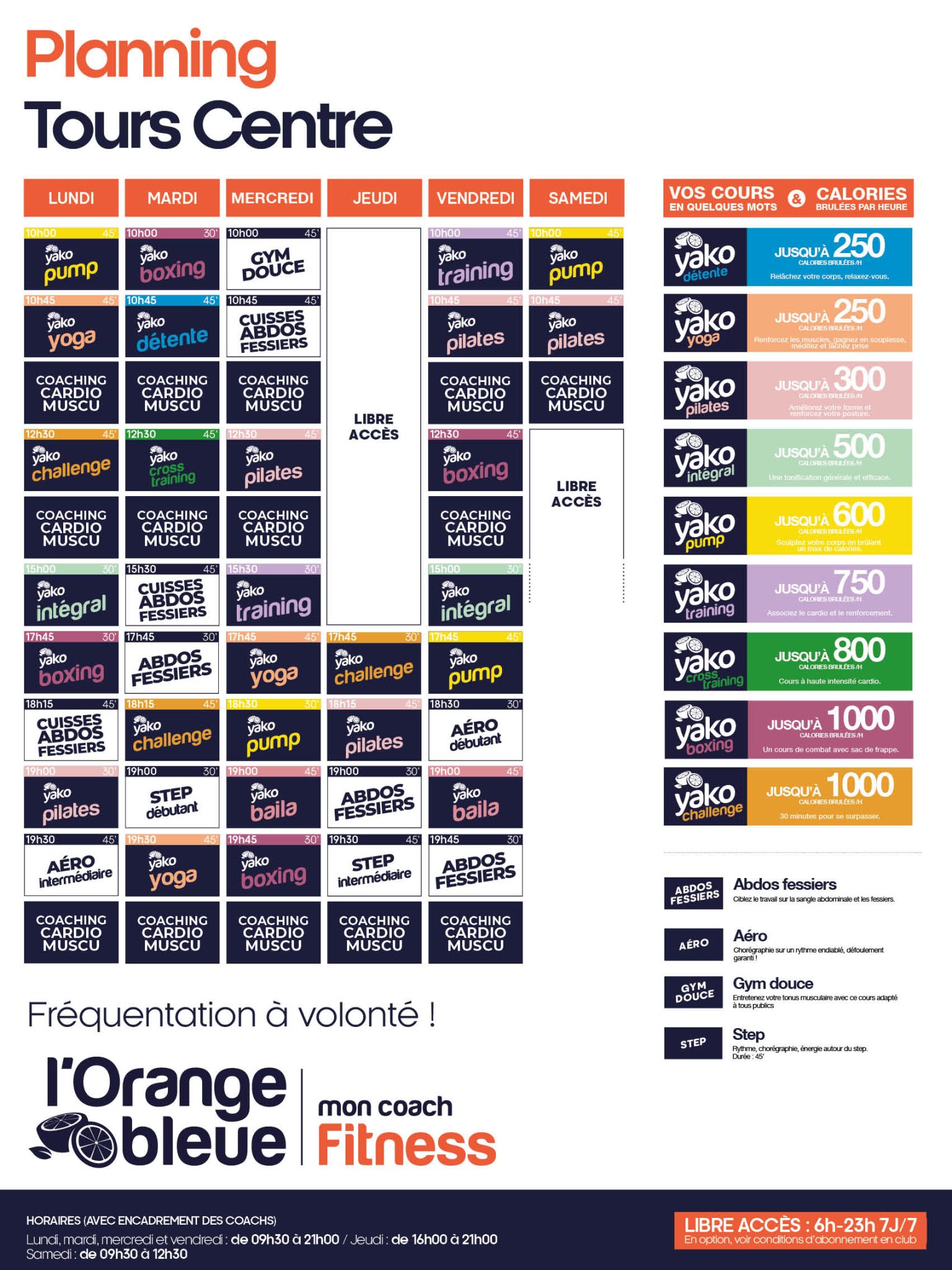 280 planning salle de sport tours centre