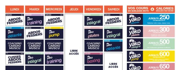 36 planning salle de sport blain