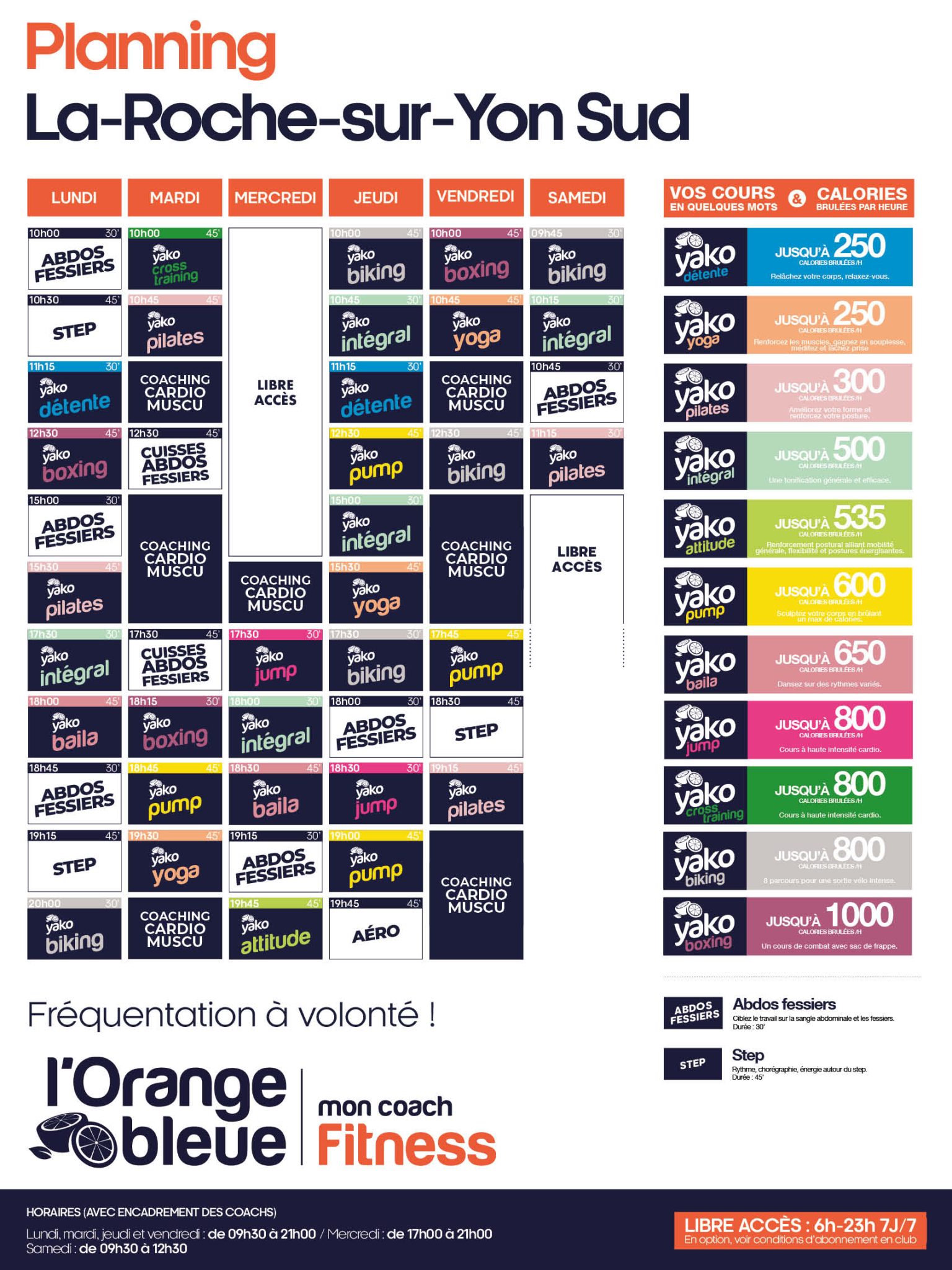 384 planning salle de sport la roche sur yon sud