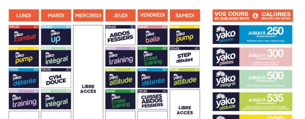 407 planning salle de sport meru