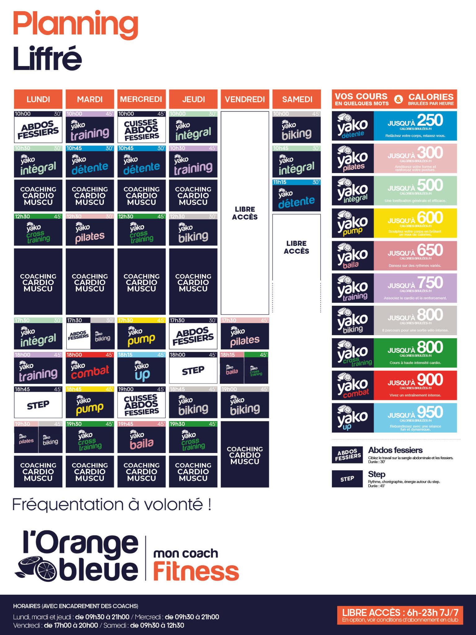 409 planning salle de sport liffre