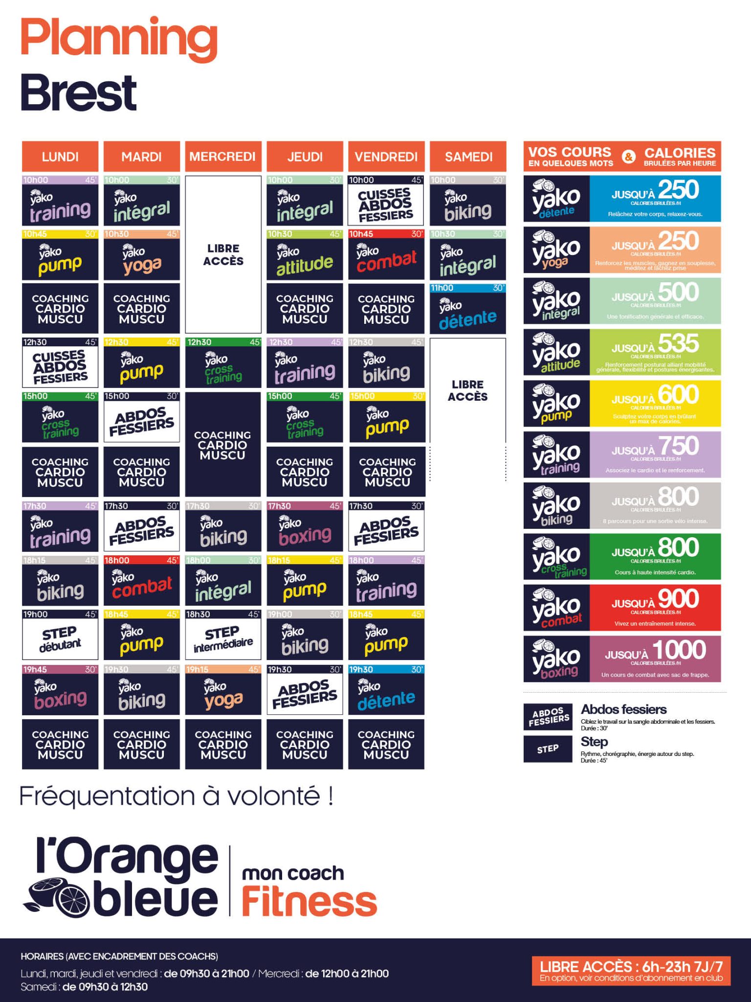 44 planning salle de sport brest