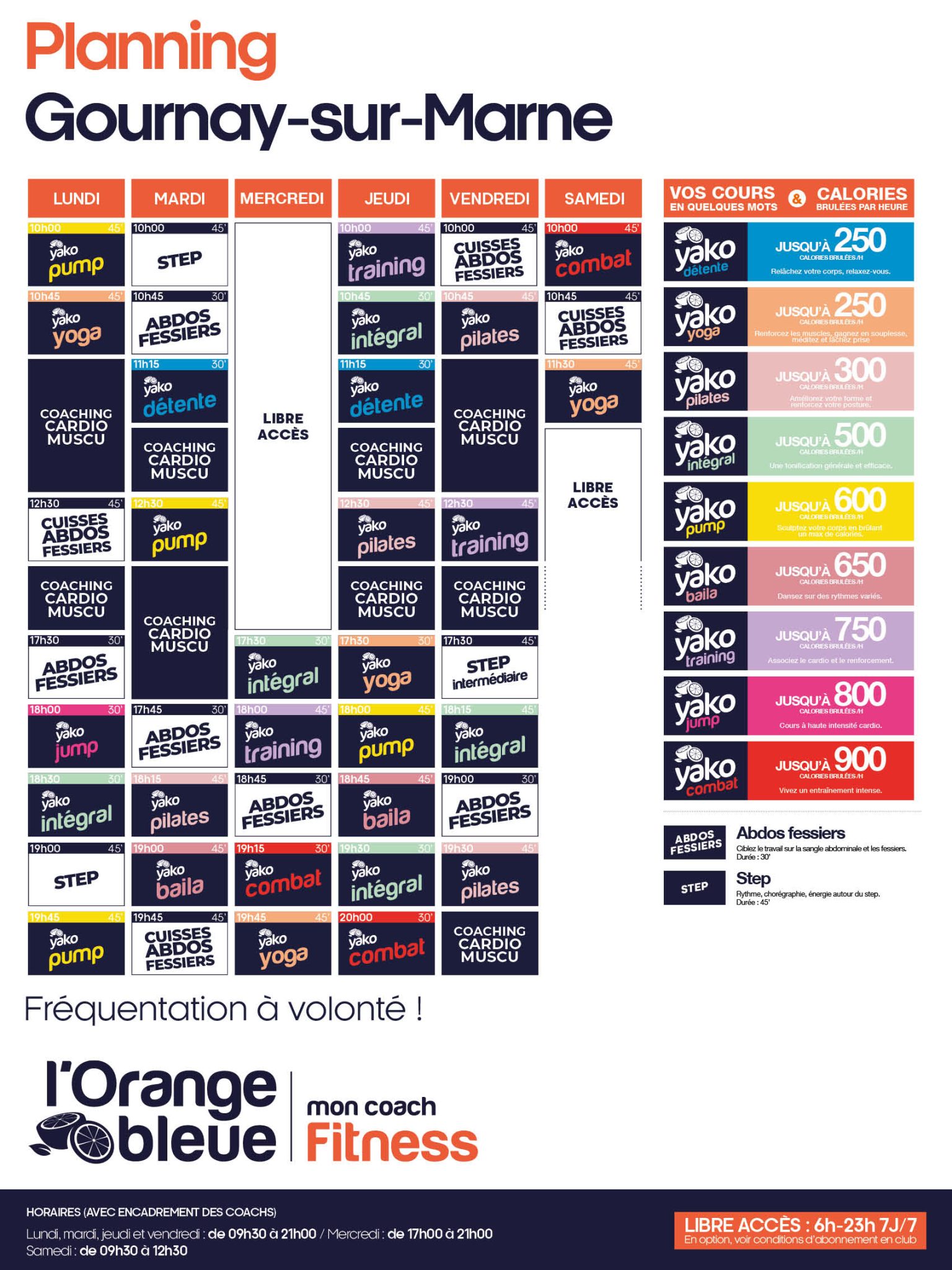 480 planning salle de sport gournay sur marne