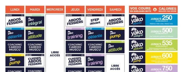 57 planning salle de sport castets