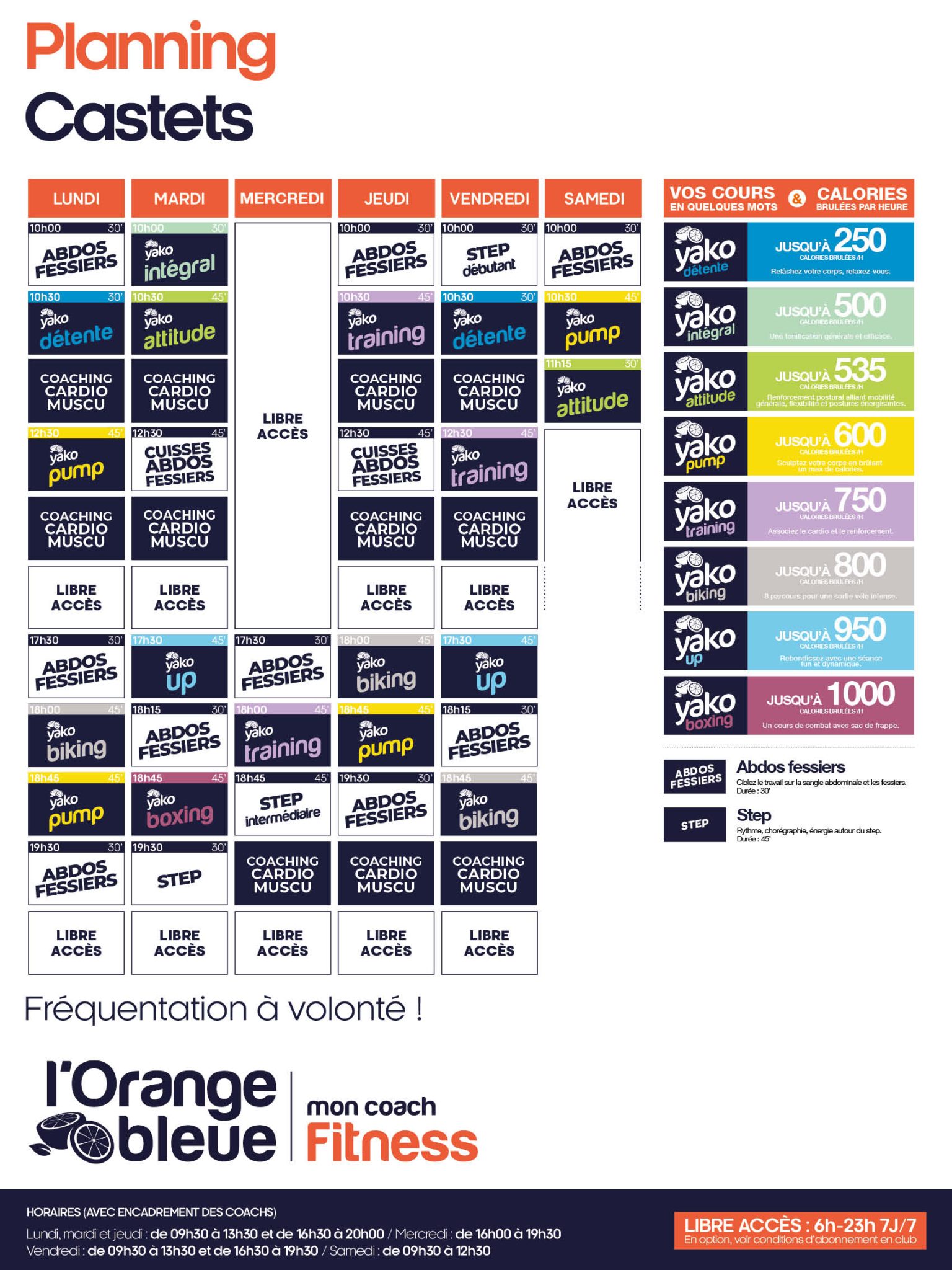 57 planning salle de sport castets