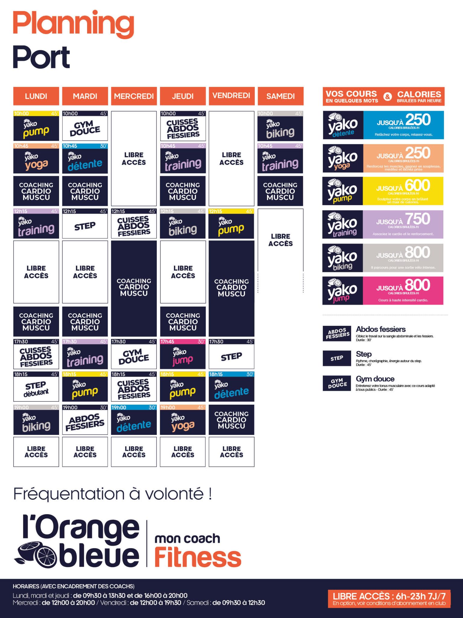 595 planning salle de sport montreal la cluse port