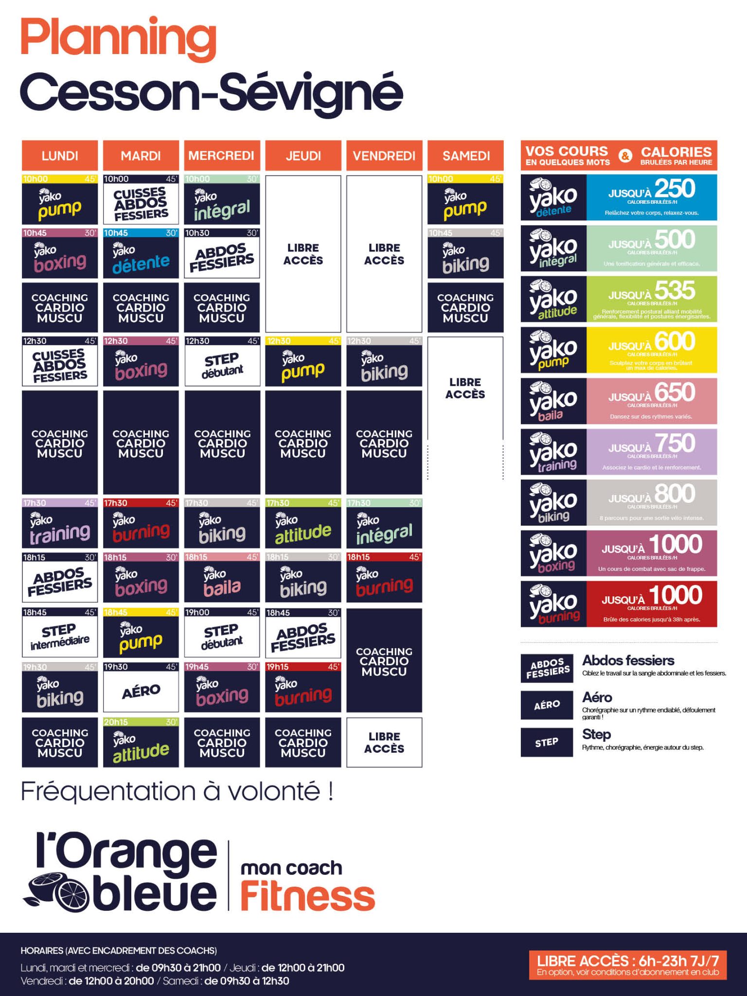 61 planning salle de sport cesson sevigne la rigourdiere