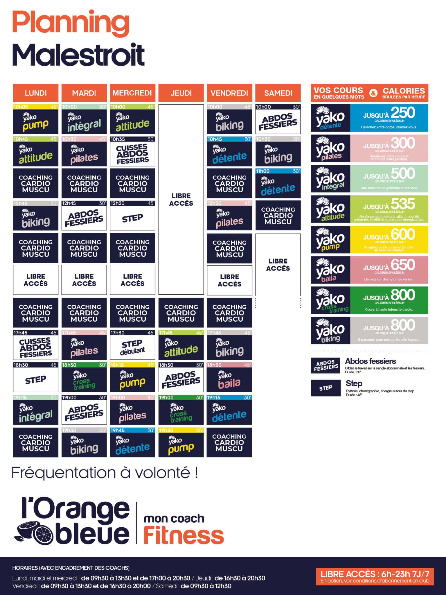 611 planning salle de sport malestroit