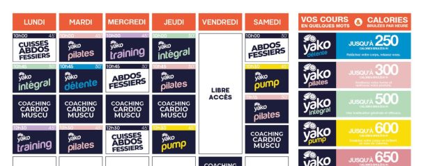618 planning salle de sport saint ave