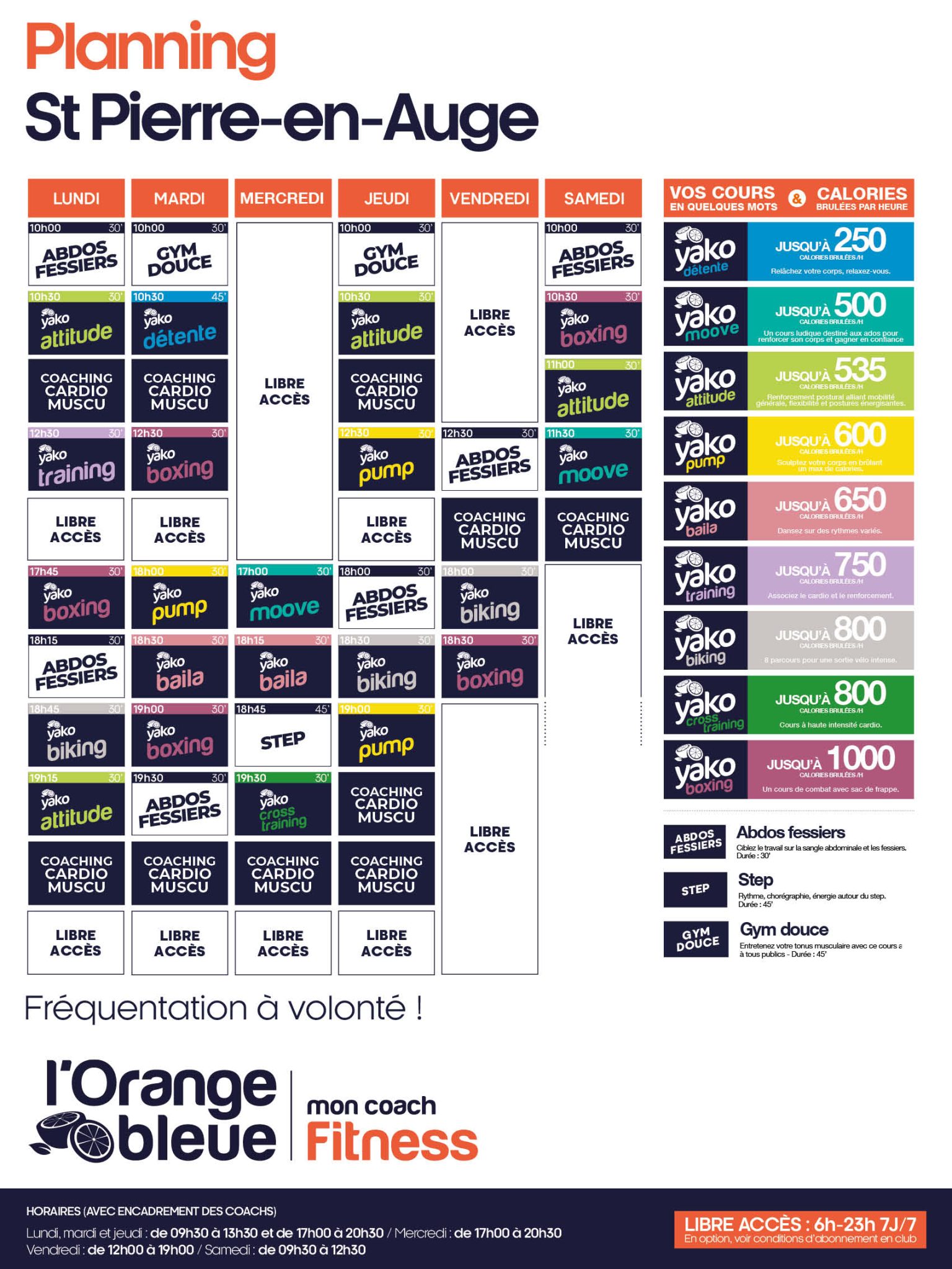 624 planning salle de sport saint pierre en auge