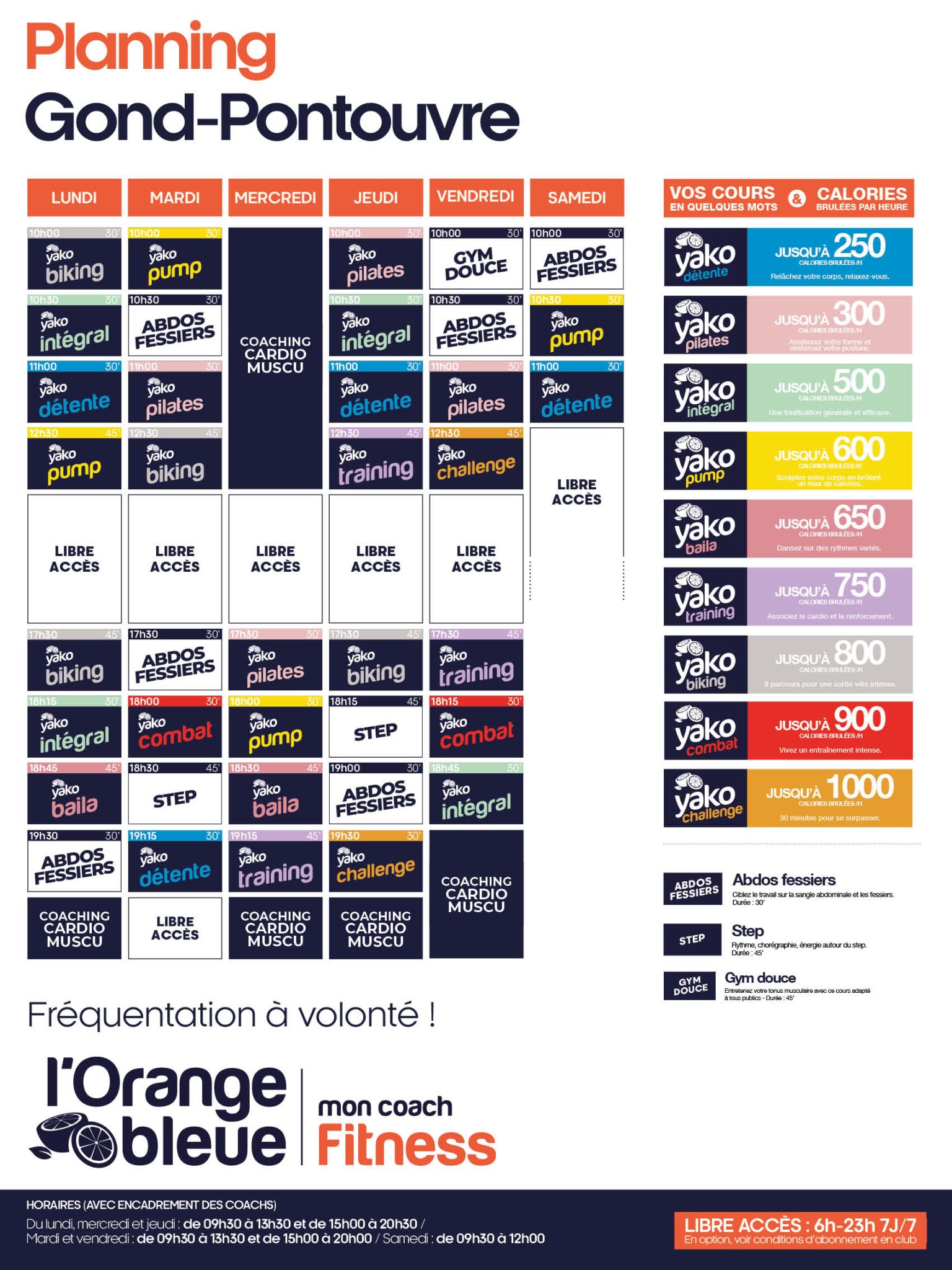 636 planning salle de sport gond pontouvre