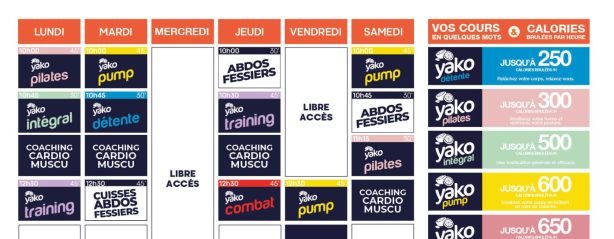 701 planning salle de sport saint jean dillac