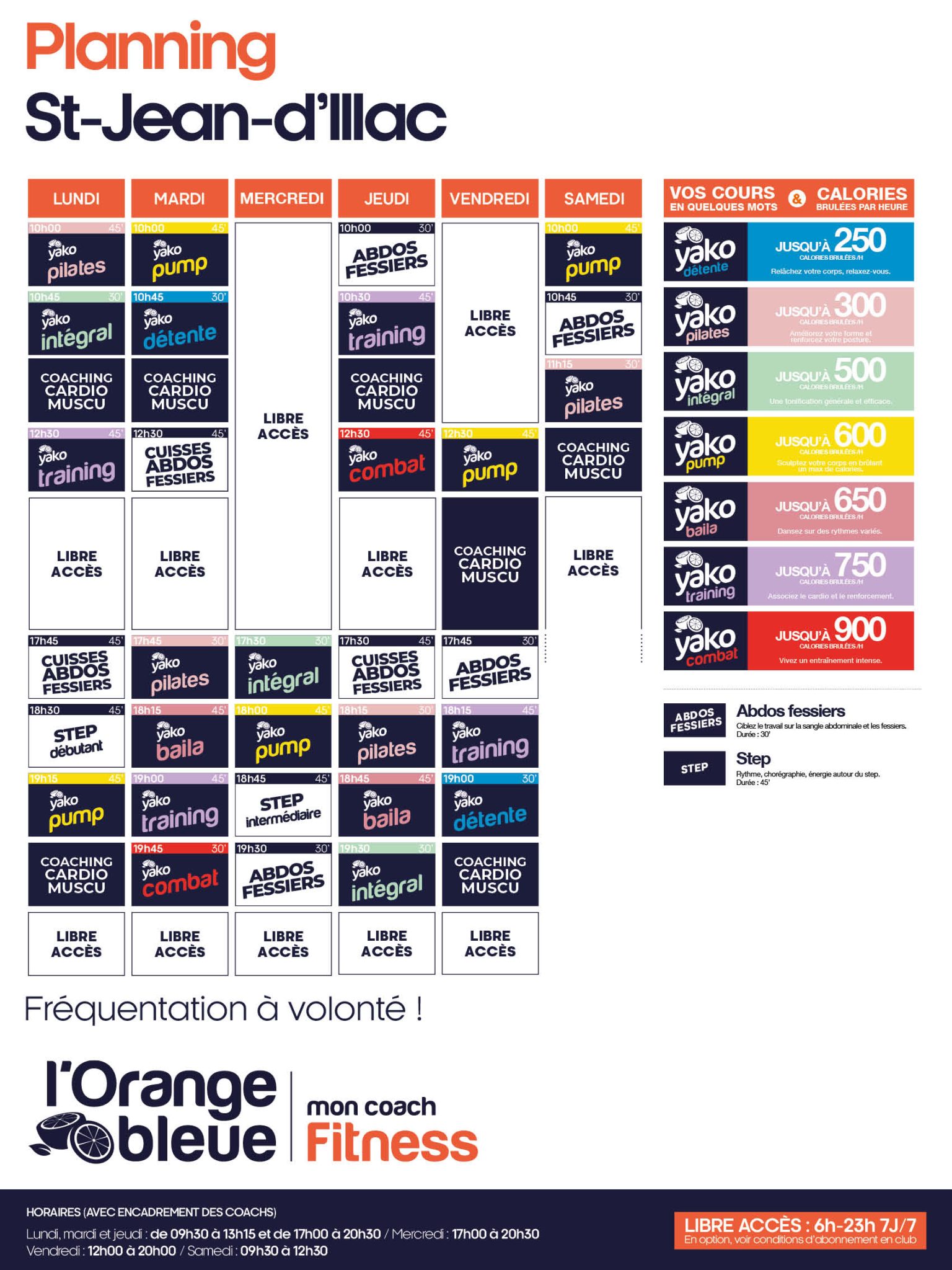 701 planning salle de sport saint jean dillac