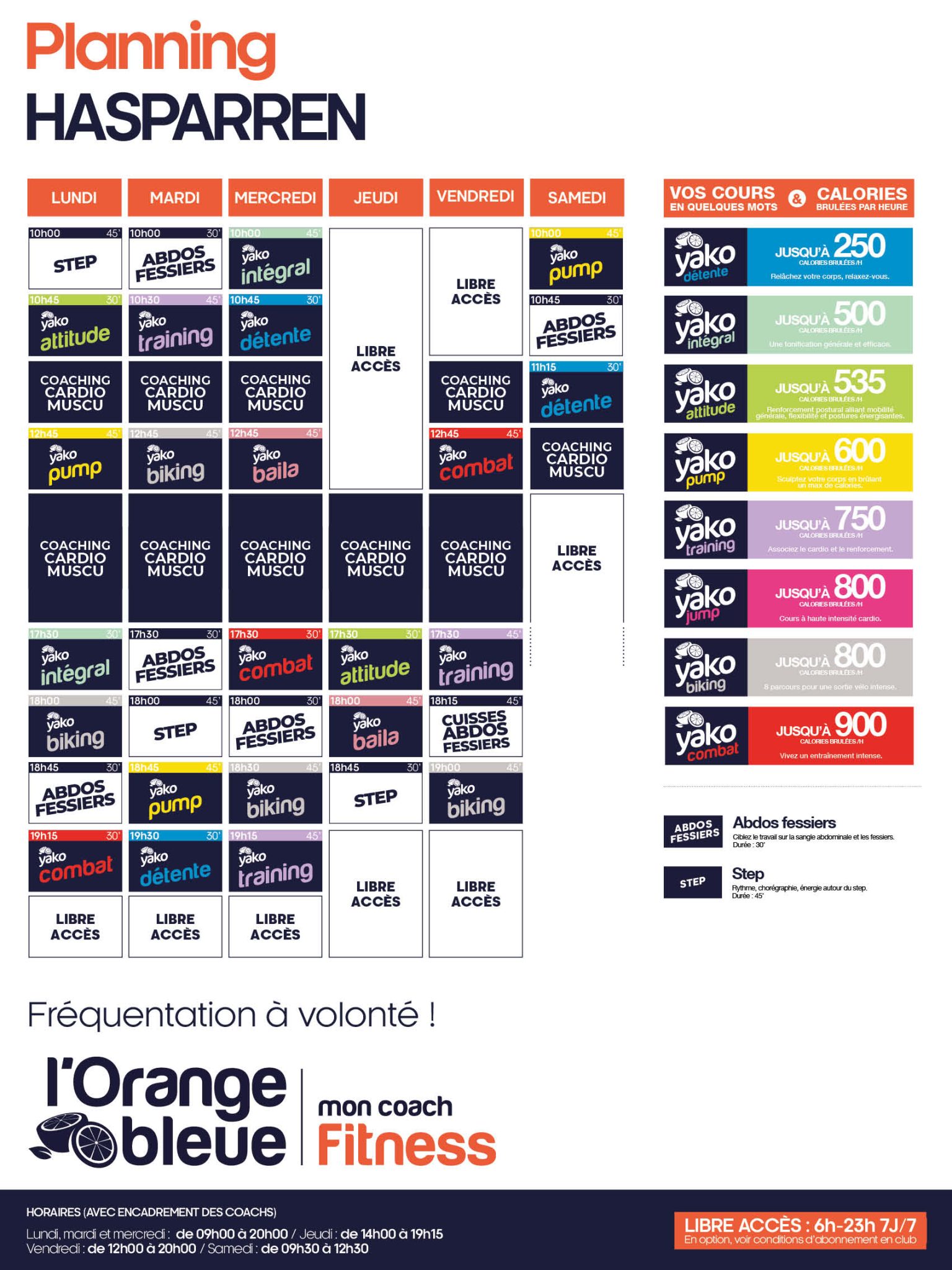 709 planning salle de sport hasparren