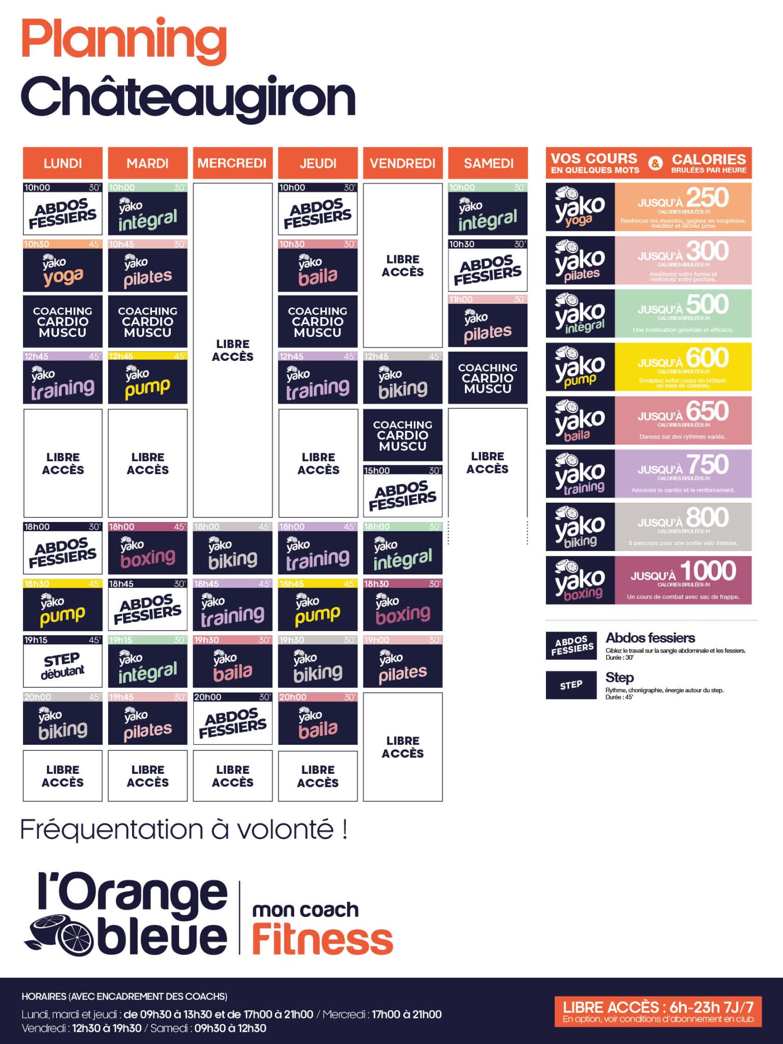 71 planning salle de sport chateaugiron