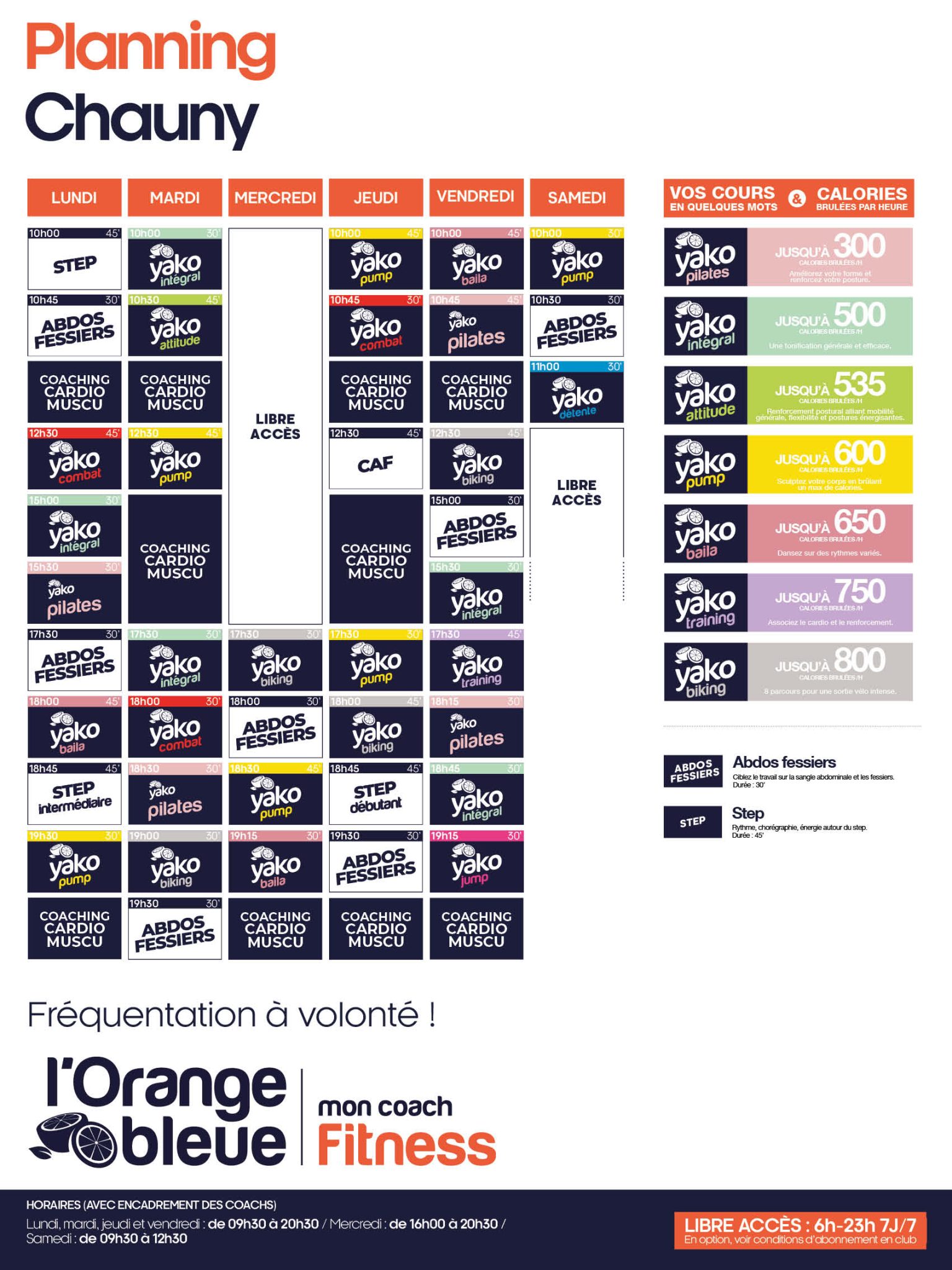 72 planning salle de sport chauny