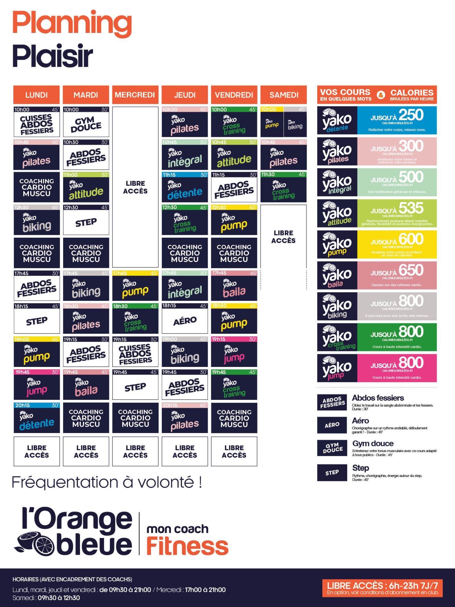 722 planning salle de sport plaisir