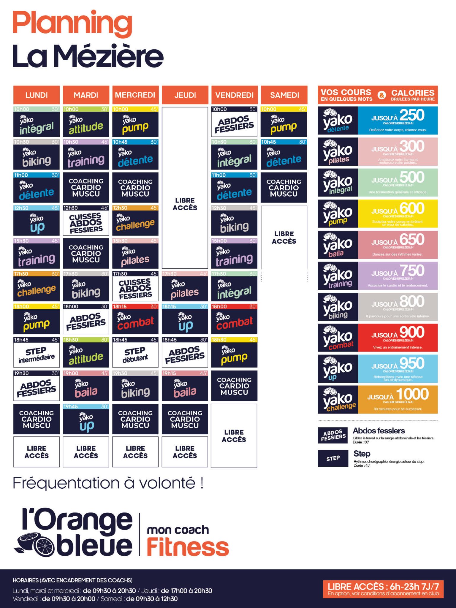 724 planning salle de sport la meziere