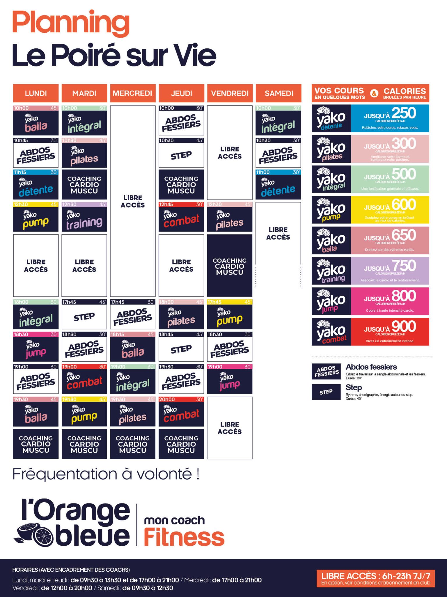 734 planning salle de sport le poire sur vie