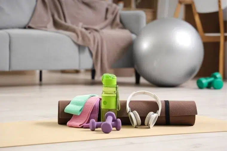 material deportivo preparado para usar