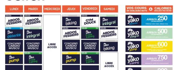 planning salle de sport gorron l'Orange bleue
