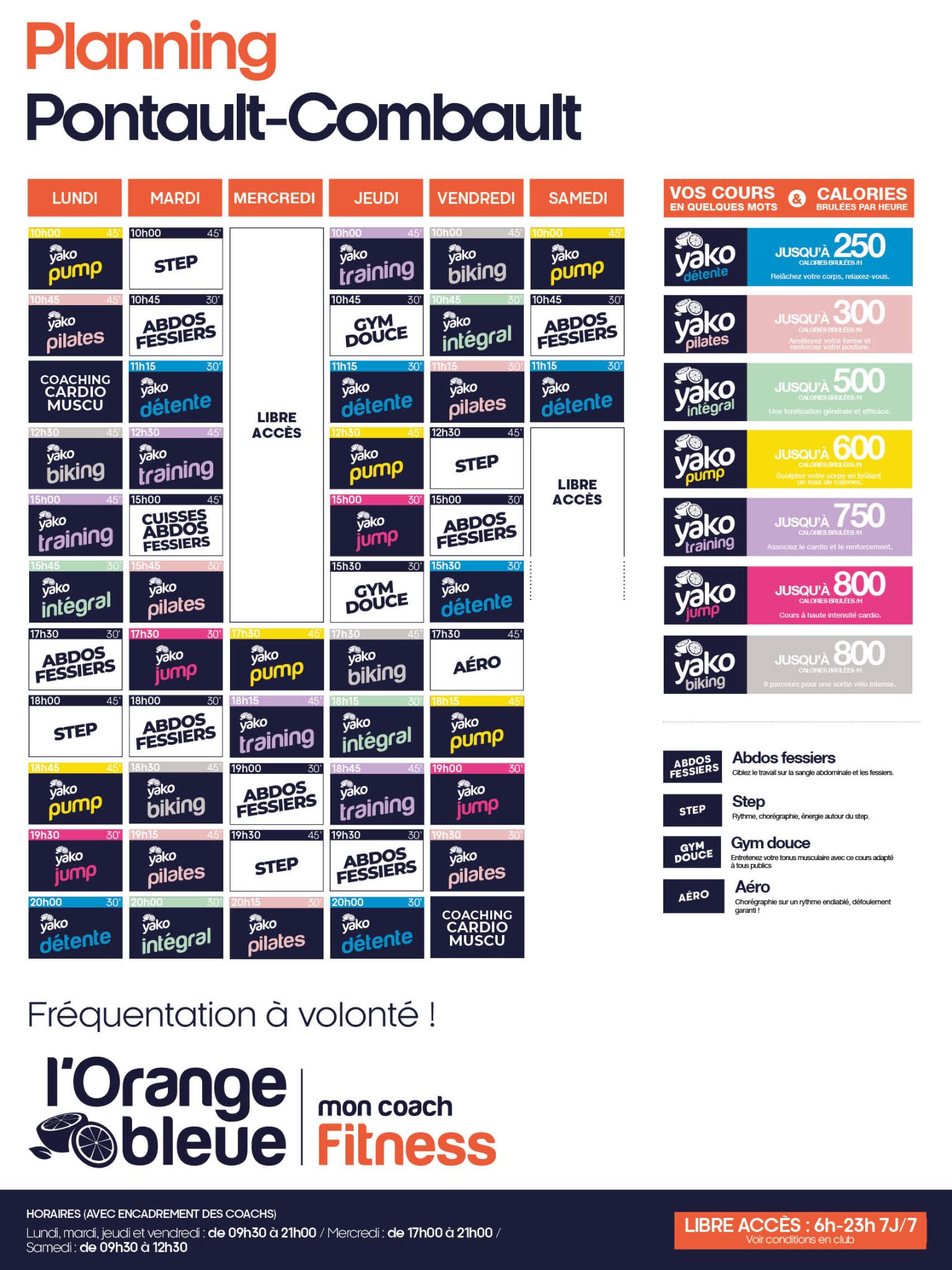 818 planning salle de sport pontault combault