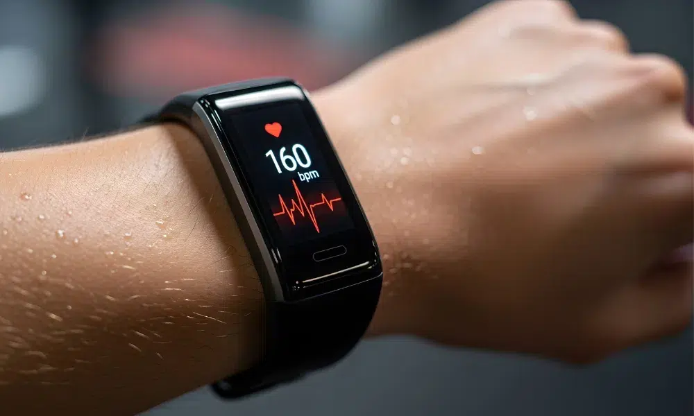 bpm dibujados en un smartwatch