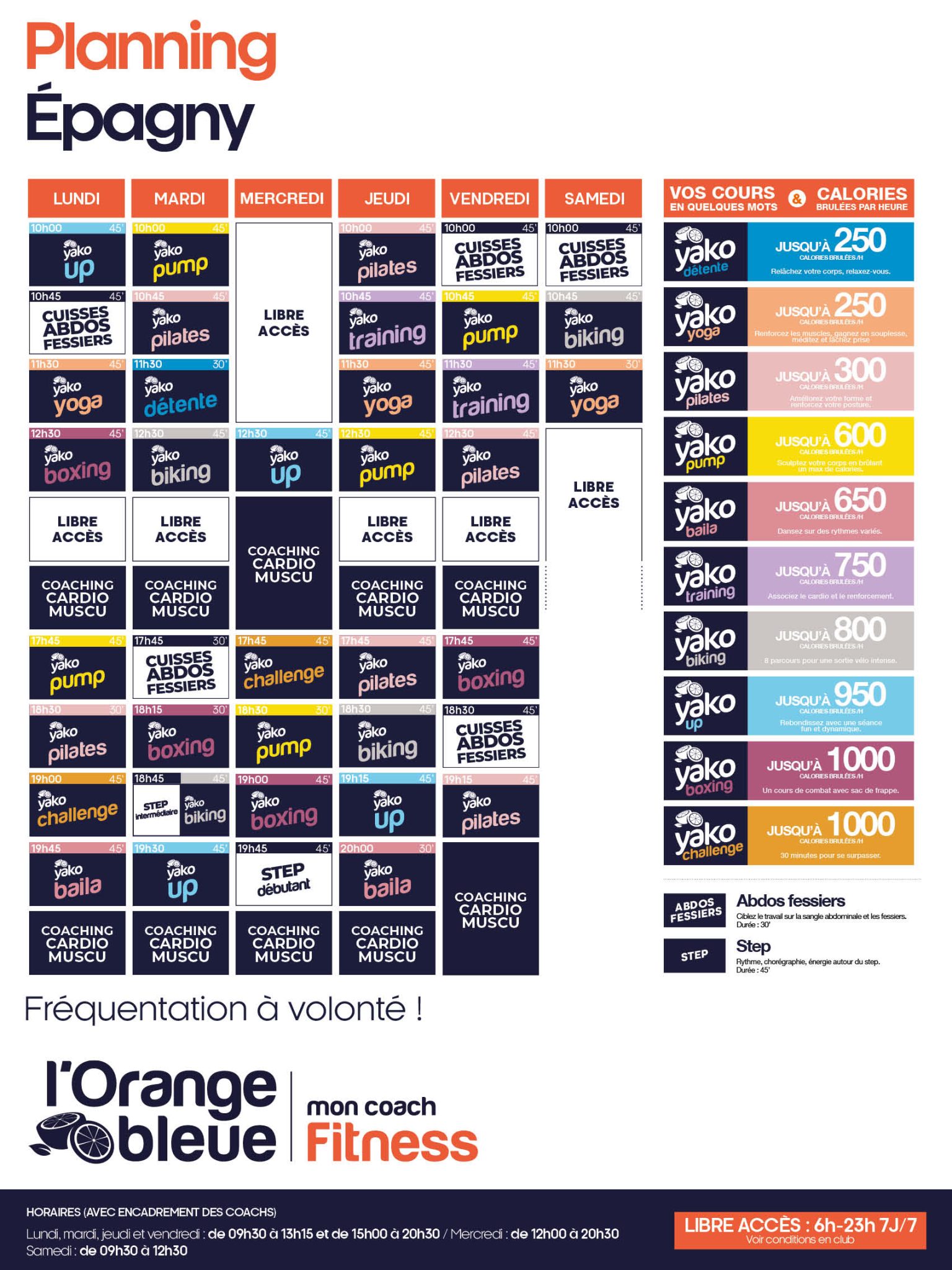 101 planning salle de sport epagny
