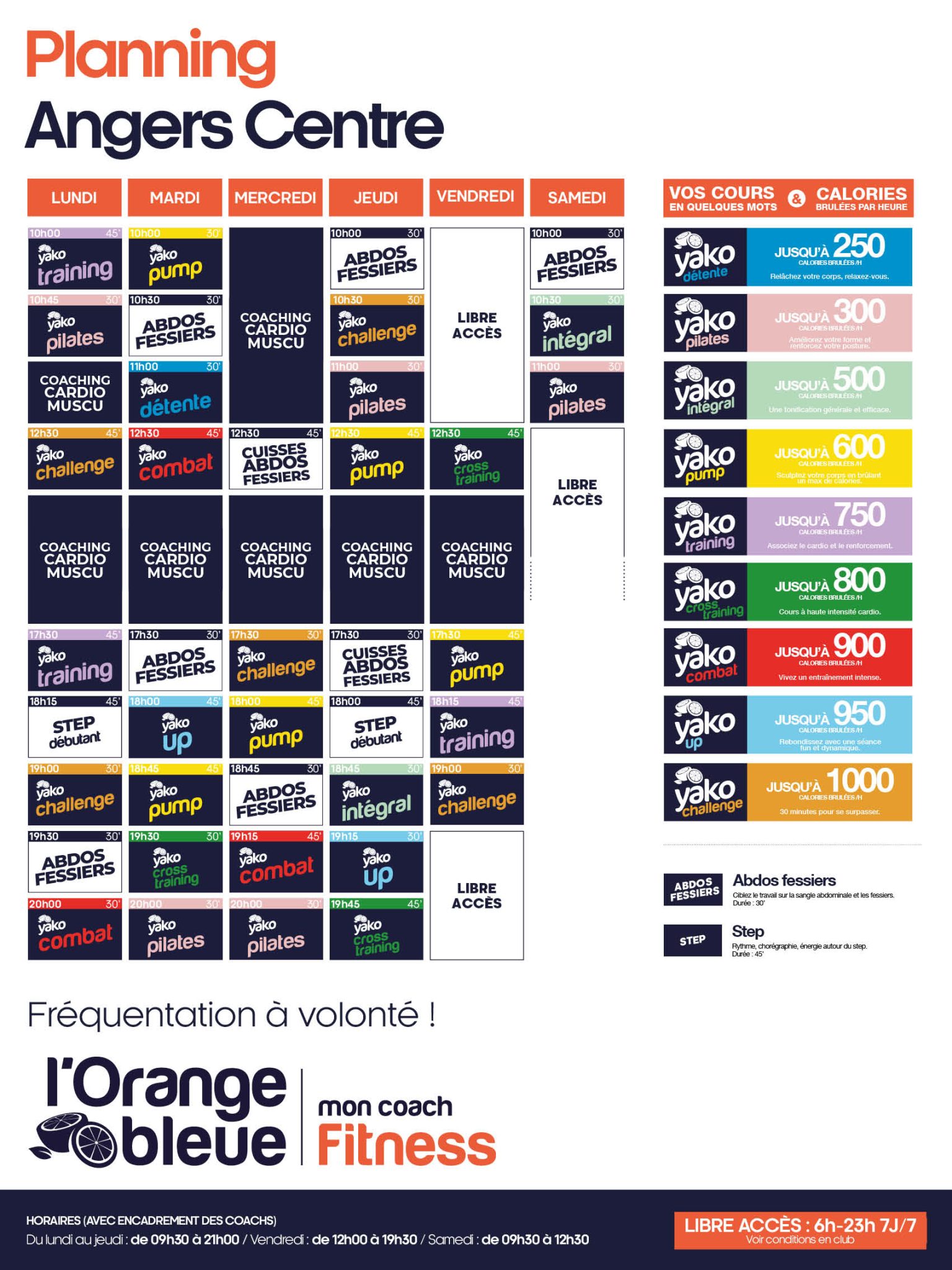 14 planning salle de sport angers