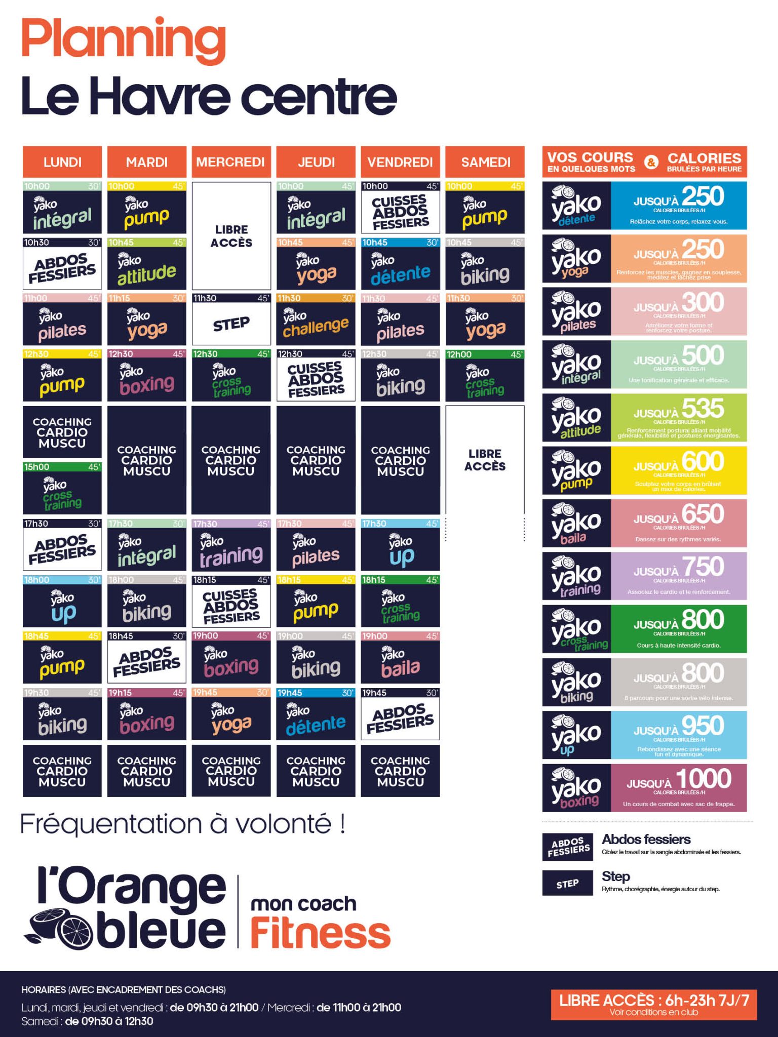 146 planning salle de sport le havre centre
