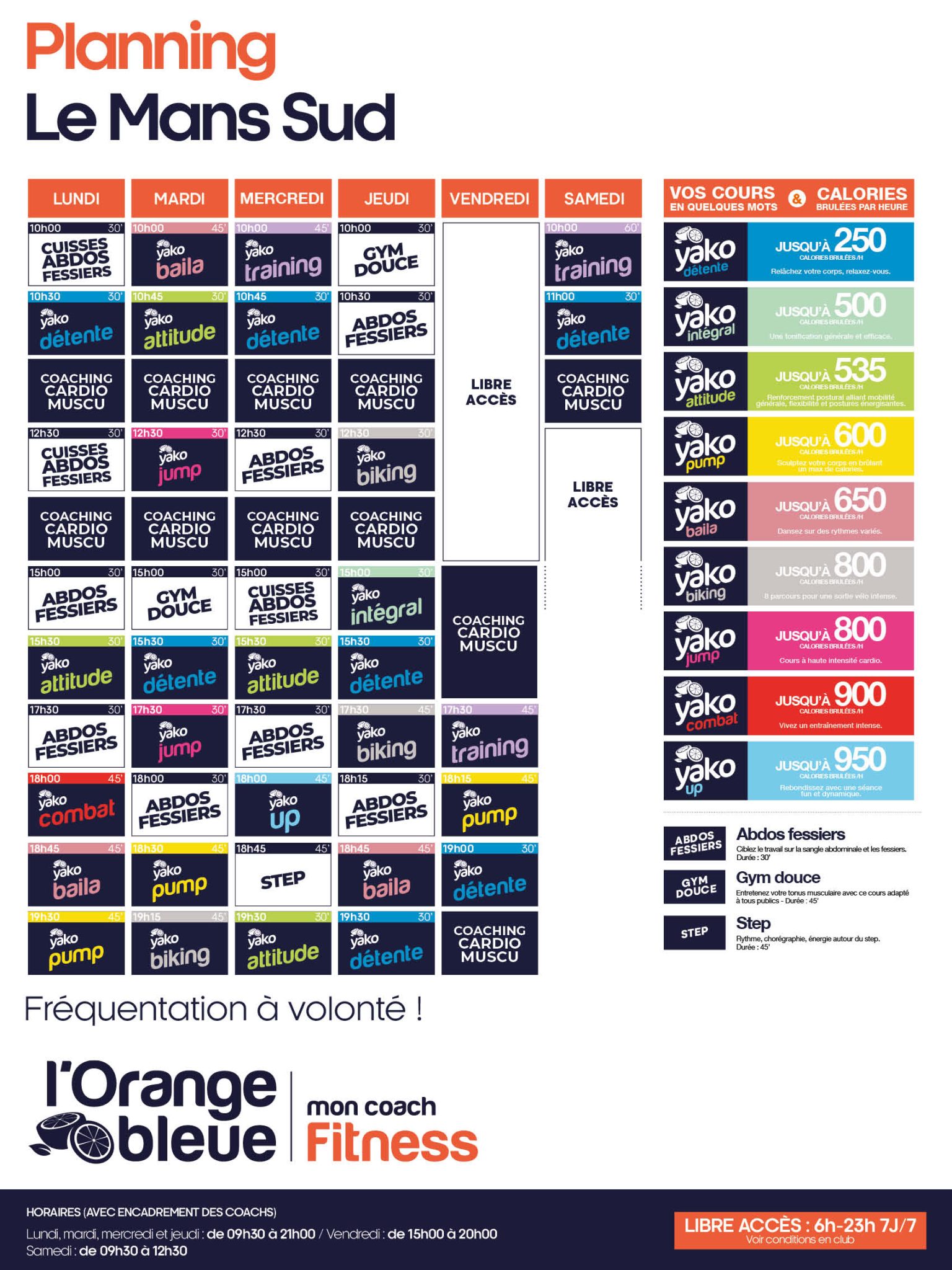 150 planning salle de sport le mans sud antares