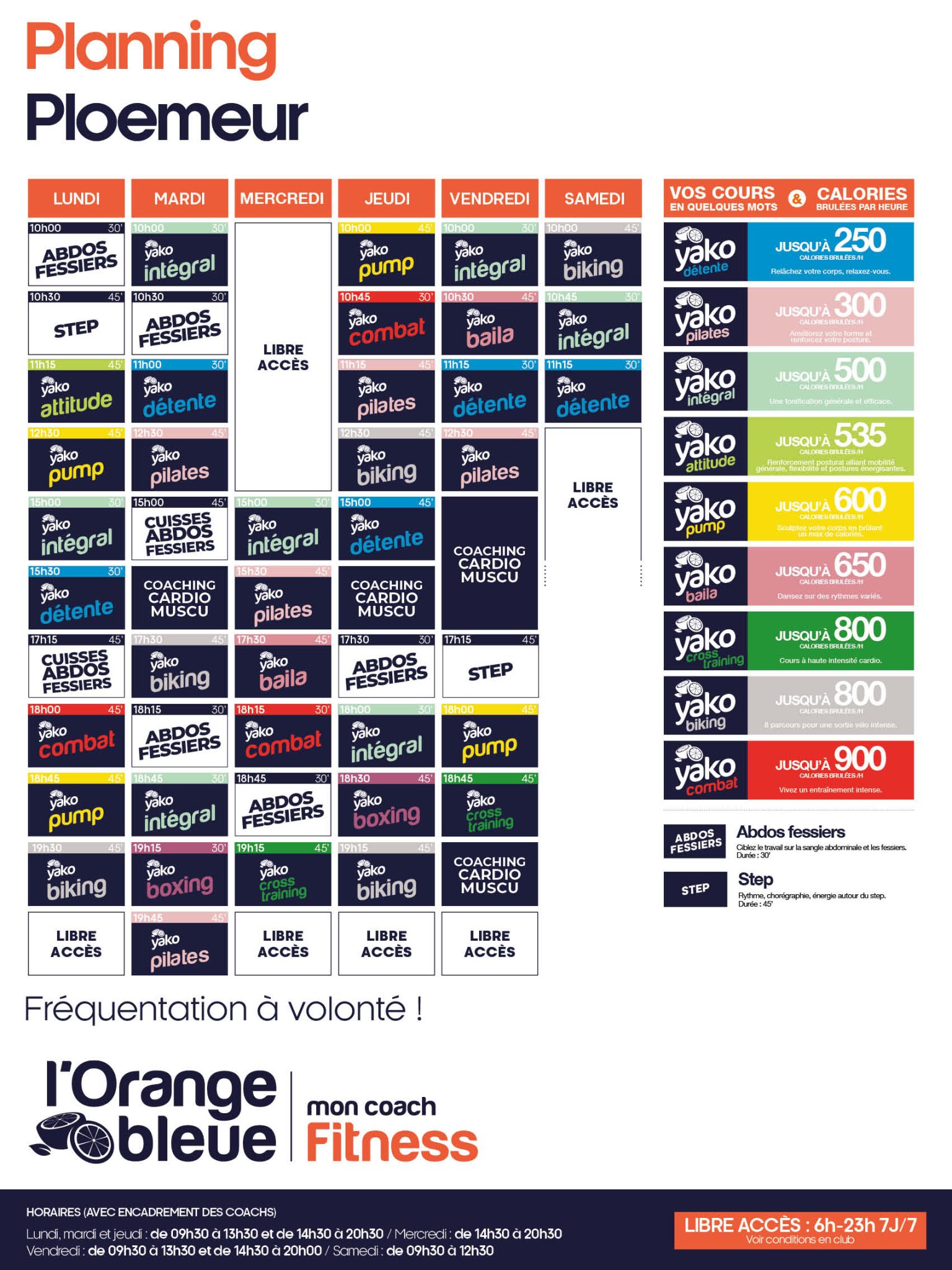 206 planning salle de sport ploemeur